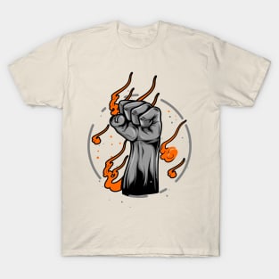 hand fire illustration T-Shirt